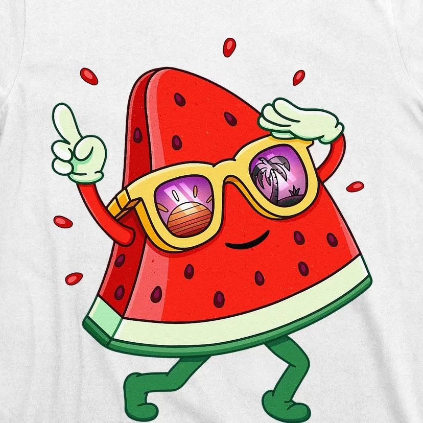 Watermelon Sunglasses Funny Vacation Summer Camp T-Shirt