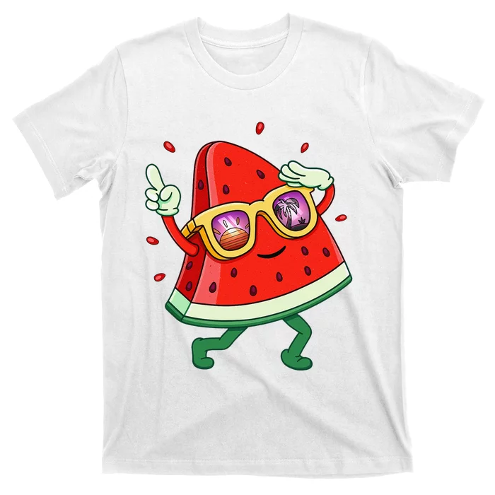 Watermelon Sunglasses Funny Vacation Summer Camp T-Shirt