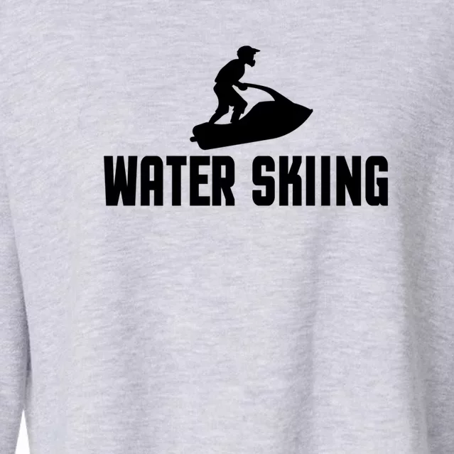 Water Skiing Funny Surface Water Sports Gift Cropped Pullover Crew