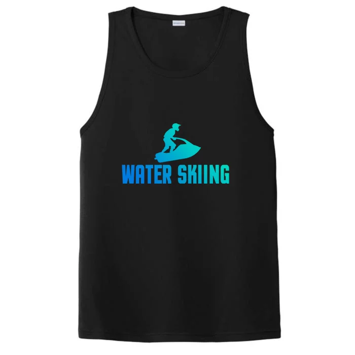 Water Skiing Funny Water Skier Gift Performance Tank