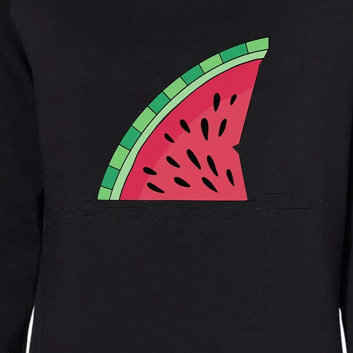 Watermelon shark fin for fruit comic and melon fans Womens California Wash Sweatshirt