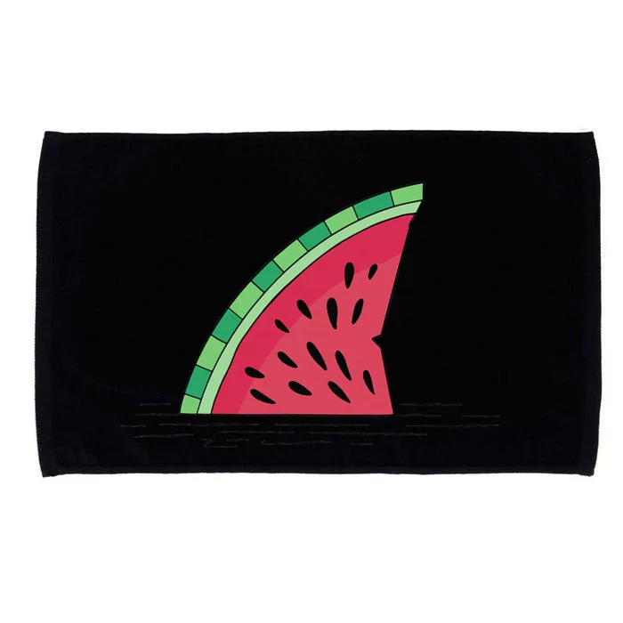 Watermelon shark fin for fruit comic and melon fans Microfiber Hand Towel