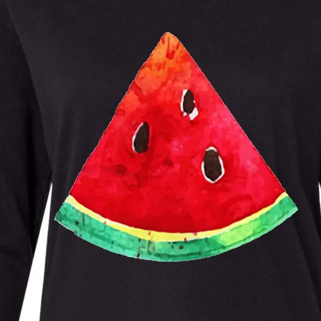 Watermelon Slice Fruit Group Costume Funny Halloween Womens Cotton Relaxed Long Sleeve T-Shirt