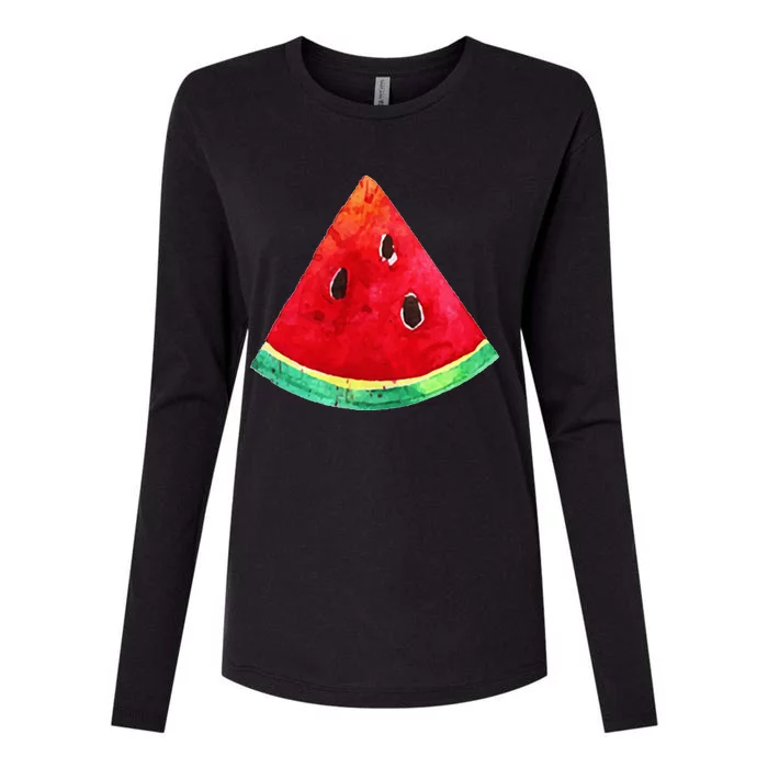 Watermelon Slice Fruit Group Costume Funny Halloween Womens Cotton Relaxed Long Sleeve T-Shirt