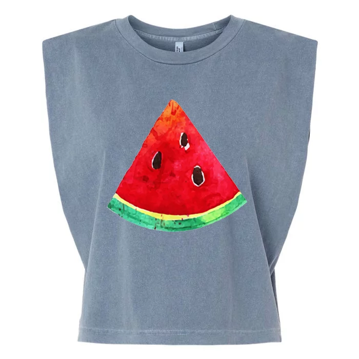 Watermelon Slice Fruit Group Costume Funny Halloween Garment-Dyed Women's Muscle Tee