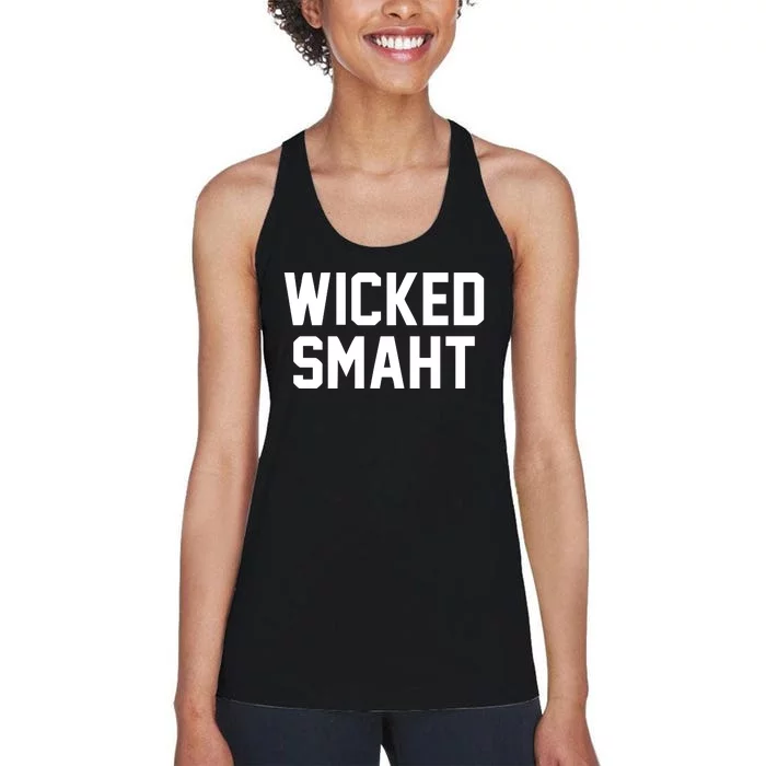 Wicked Smaht Funny Women's Racerback Tank