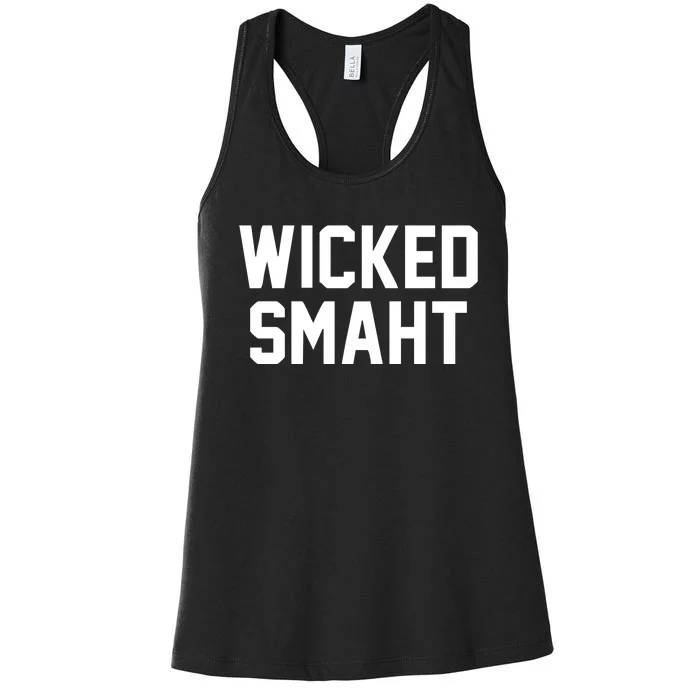 Wicked Smaht Funny Women's Racerback Tank