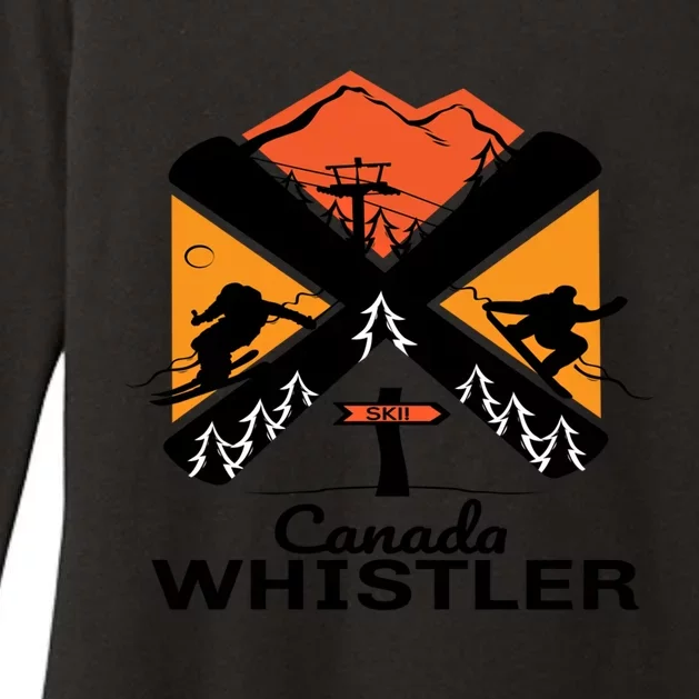 Whistler Ski Funny Gift Skiing And Snowboard Accessories Womens CVC Long Sleeve Shirt