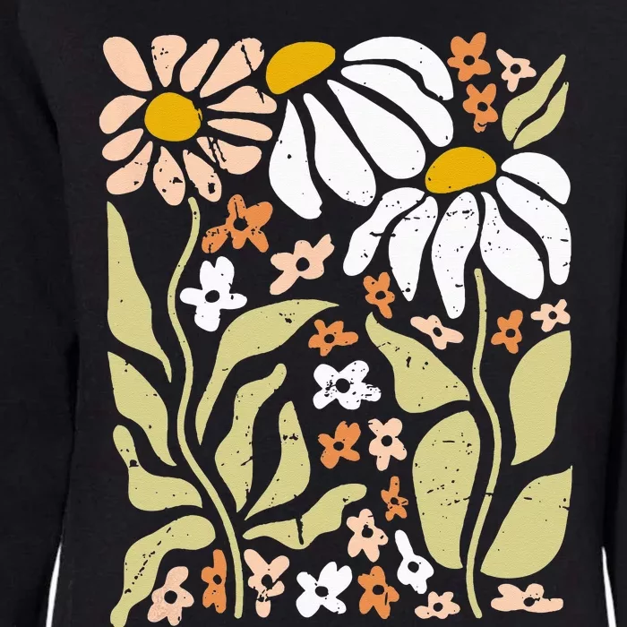 Wildflower Summer Flowers Blooming Floral Womens California Wash Sweatshirt