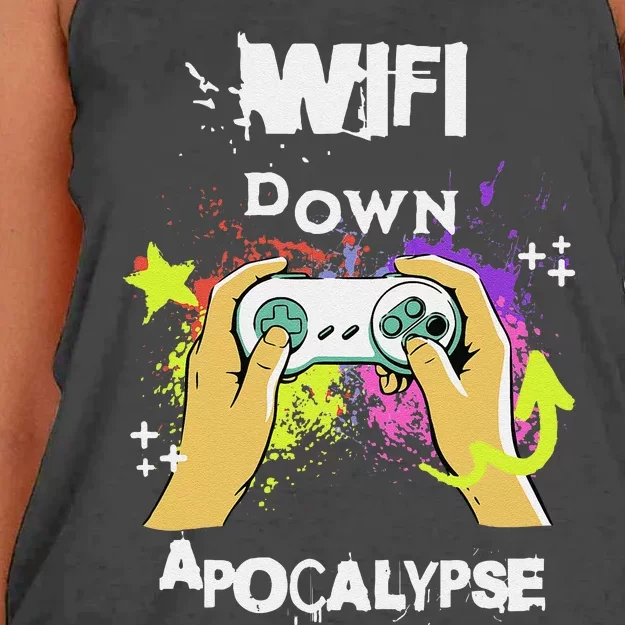 Wifi Sayings Gamer Gifts Gaming Video Games Game Women's Knotted Racerback Tank