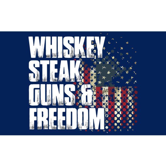 Whiskey Steak Guns Freedom Patriotic Flag Gift Bumper Sticker