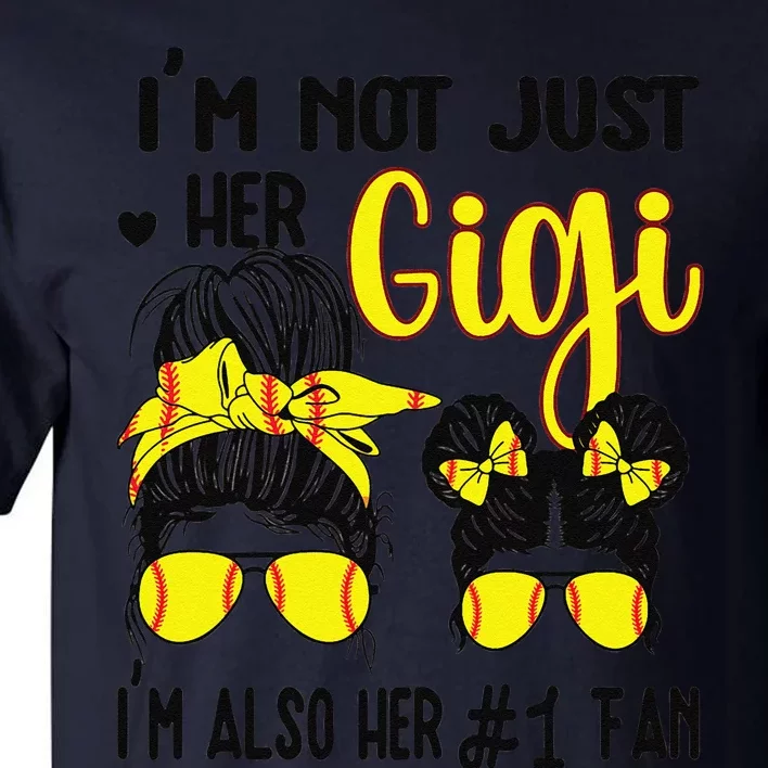 Womens Softball Grandma Gigi Granddaughter Fan Baseball Gigi Tall T-Shirt