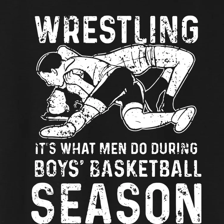 Wrestling Season Gift Women's Crop Top Tee