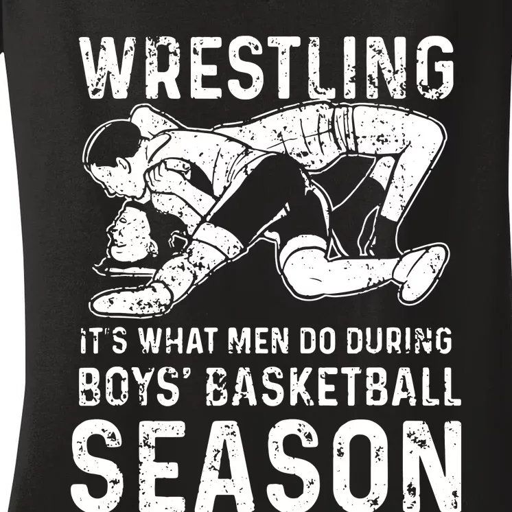 Wrestling Season Gift Women's V-Neck T-Shirt