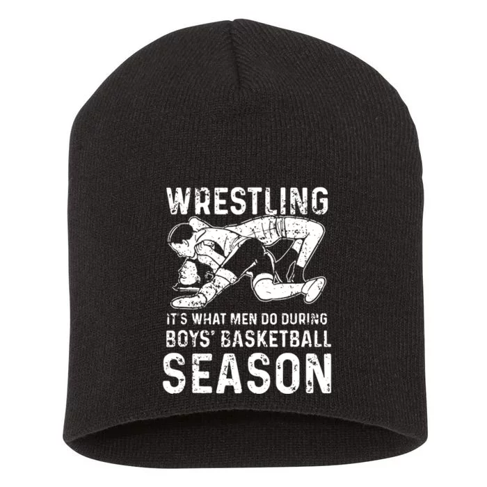 Wrestling Season Gift Short Acrylic Beanie