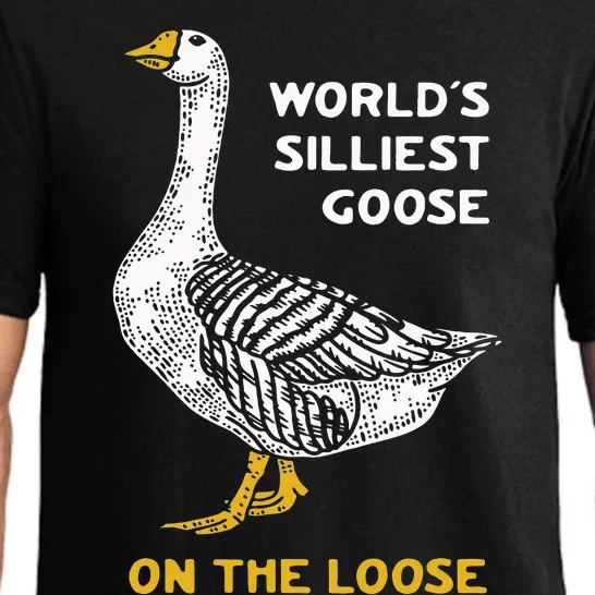 Worlds Silliest Goose On The Loose Funny Pajama Set