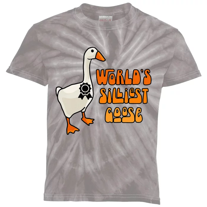 WorldS Silliest Goose Kids Tie-Dye T-Shirt