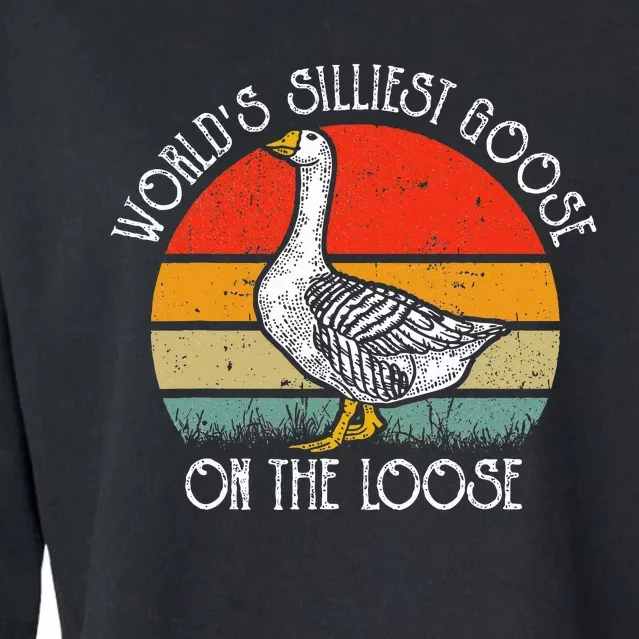 WorldS Silliest Goose On The Loose Cropped Pullover Crew