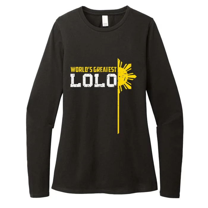 World S Greatest Lolo Filipino Grandpa Womens CVC Long Sleeve Shirt