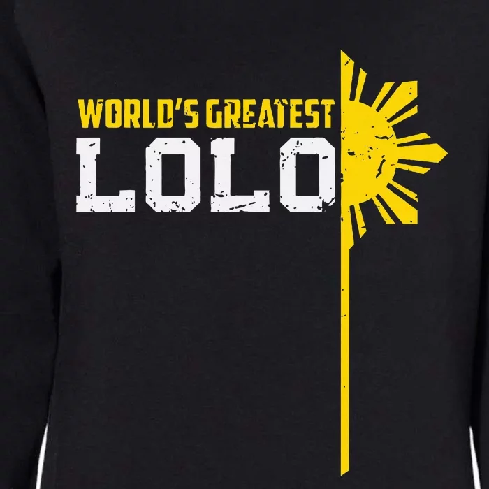 World S Greatest Lolo Filipino Grandpa Womens California Wash Sweatshirt