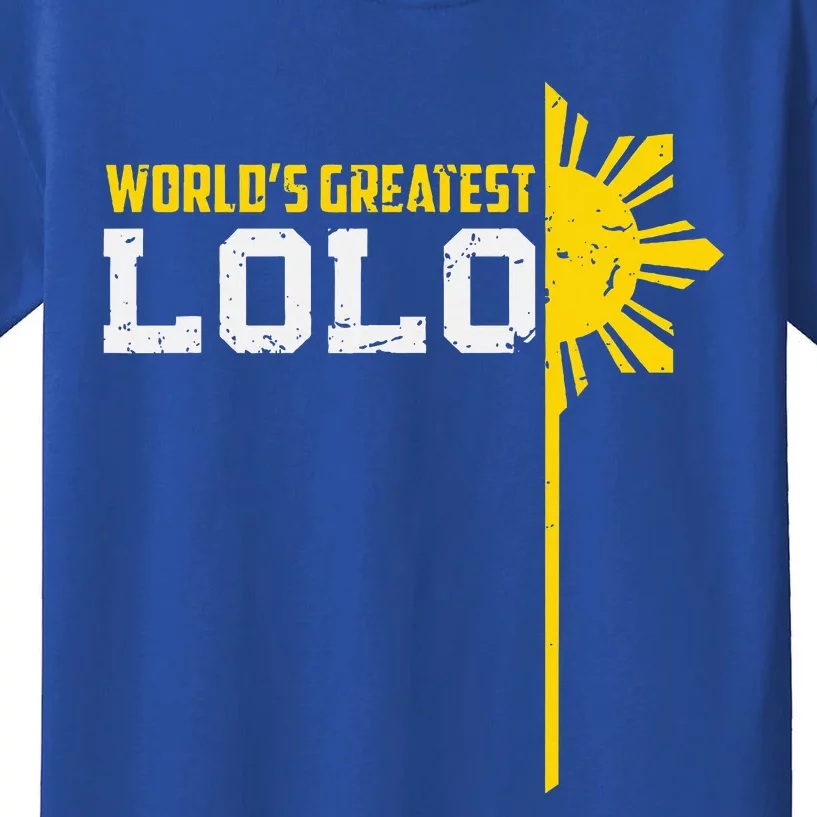 World S Greatest Lolo Filipino Grandpa Kids T-Shirt