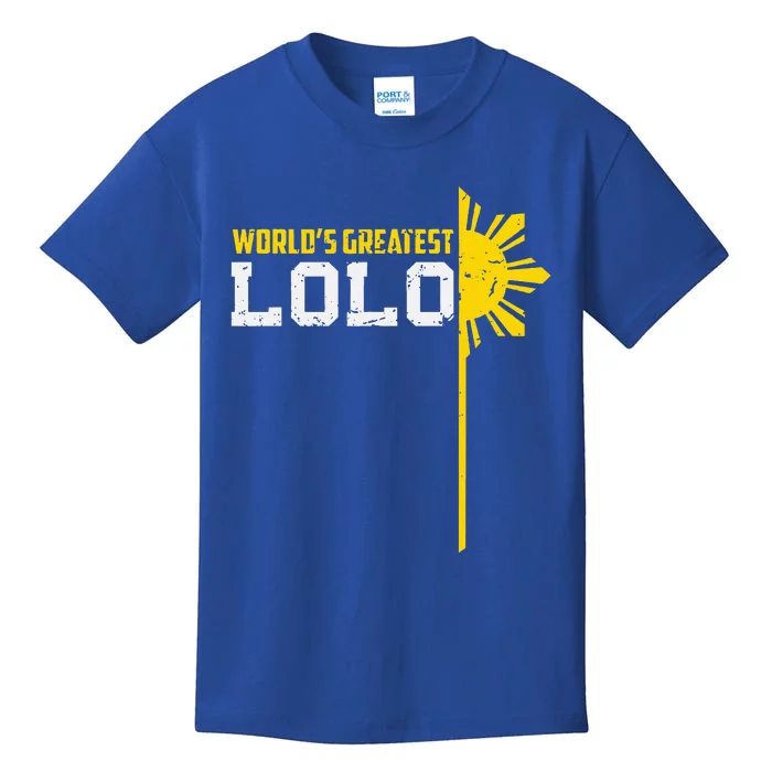 World S Greatest Lolo Filipino Grandpa Kids T-Shirt