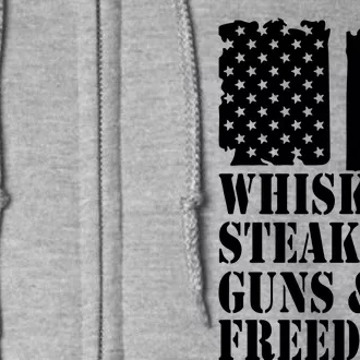 Whiskey Steak Guns & Freedom Full Zip Hoodie