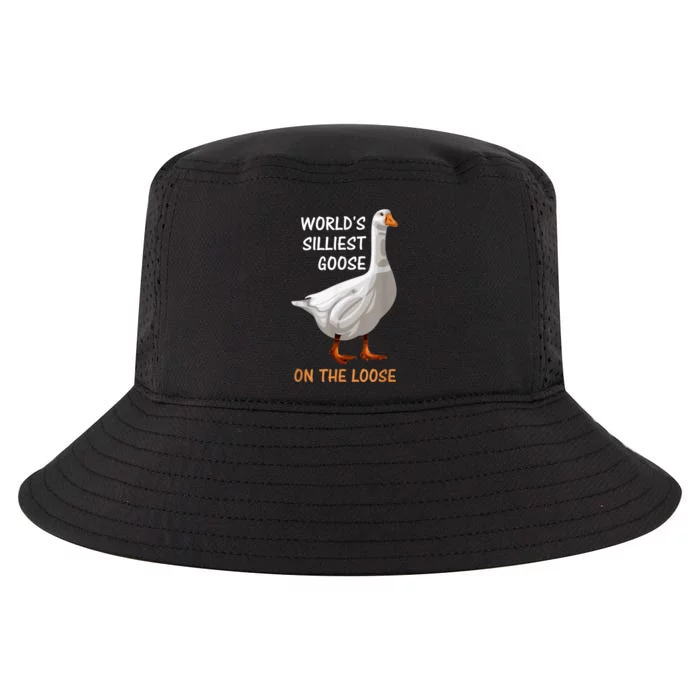 World's Silliest Goose On The Loose Funny Silly Cool Comfort Performance Bucket Hat