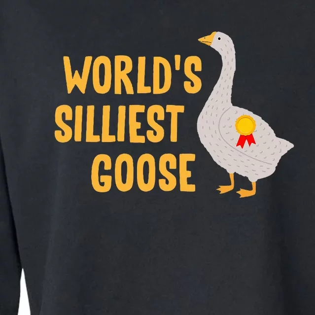 WorldS Silliest Goose Cropped Pullover Crew