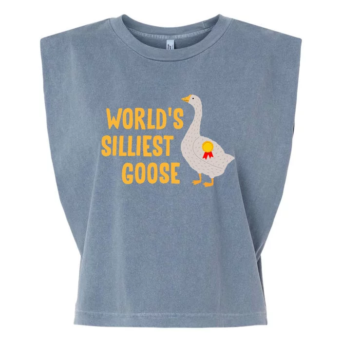 WorldS Silliest Goose Garment-Dyed Women's Muscle Tee