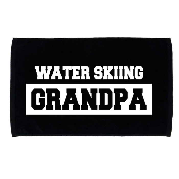 Water Skiing Grandpa Water Skier Gift Microfiber Hand Towel