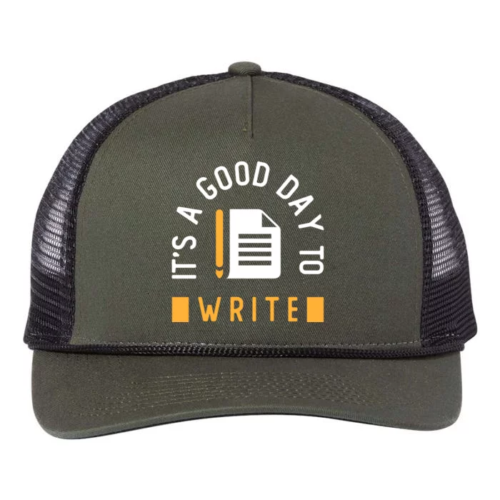 Writer Saying / Good Day To Write Author Creative Writing Gift Retro Rope Trucker Hat Cap