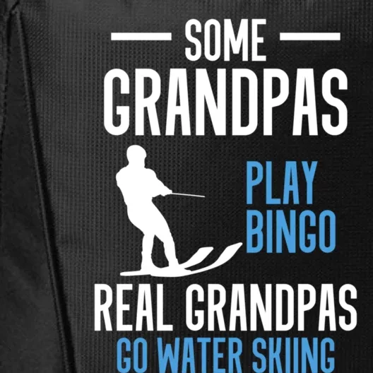 Water Ski Grandpa Skiing Waterski Waterskiing Holiday Waves Great Gift City Backpack