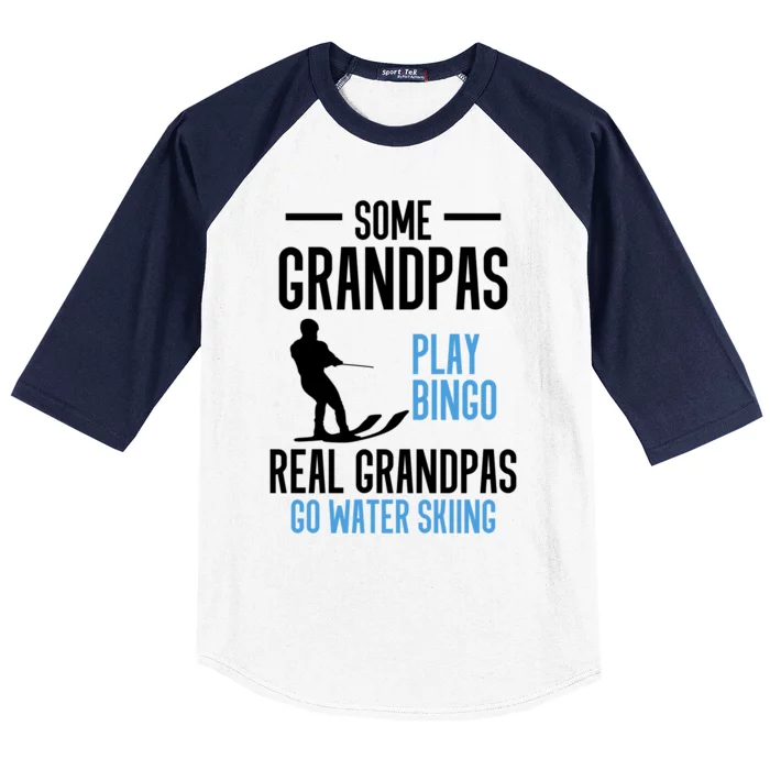 Water Ski Grandpa Skiing Waterski Waterskiing Holiday Waves Great Gift Baseball Sleeve Shirt