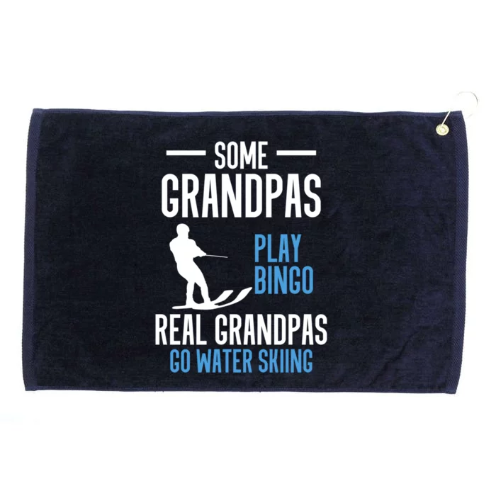 Water Ski Grandpa Skiing Waterski Waterskiing Holiday Waves Great Gift Grommeted Golf Towel