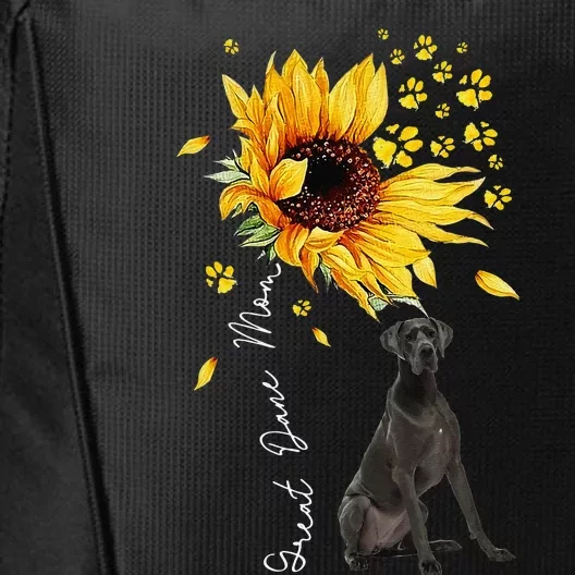 Wo Sunflower Great Dane Mom Dog Lover City Backpack