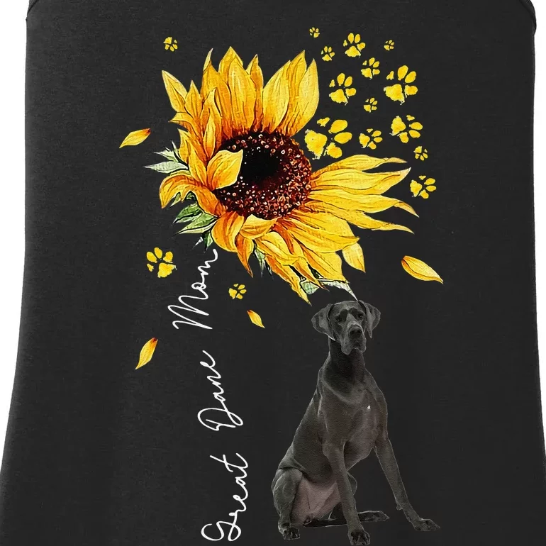 Wo Sunflower Great Dane Mom Dog Lover Ladies Essential Tank