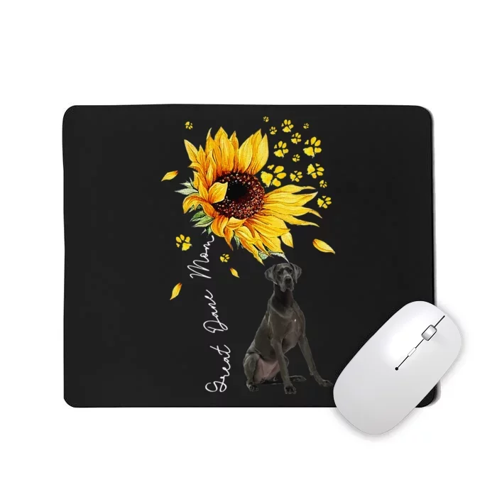 Wo Sunflower Great Dane Mom Dog Lover Mousepad