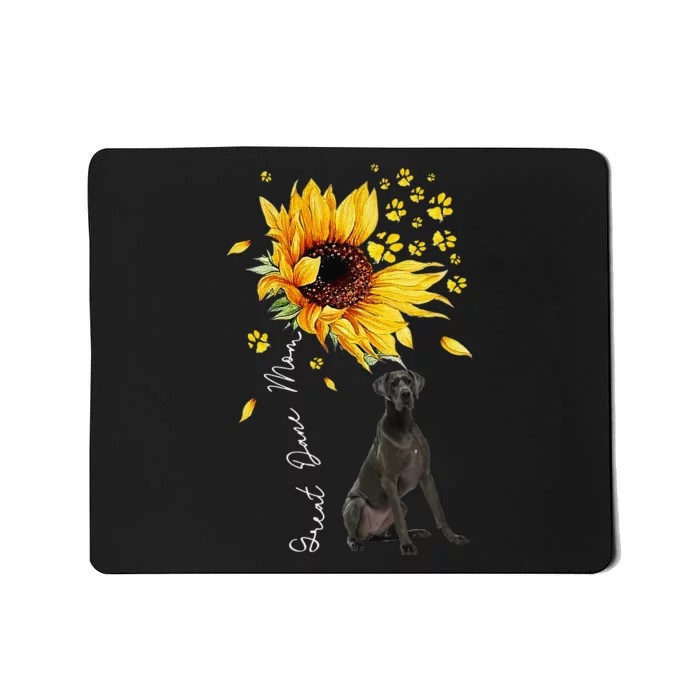 Wo Sunflower Great Dane Mom Dog Lover Mousepad