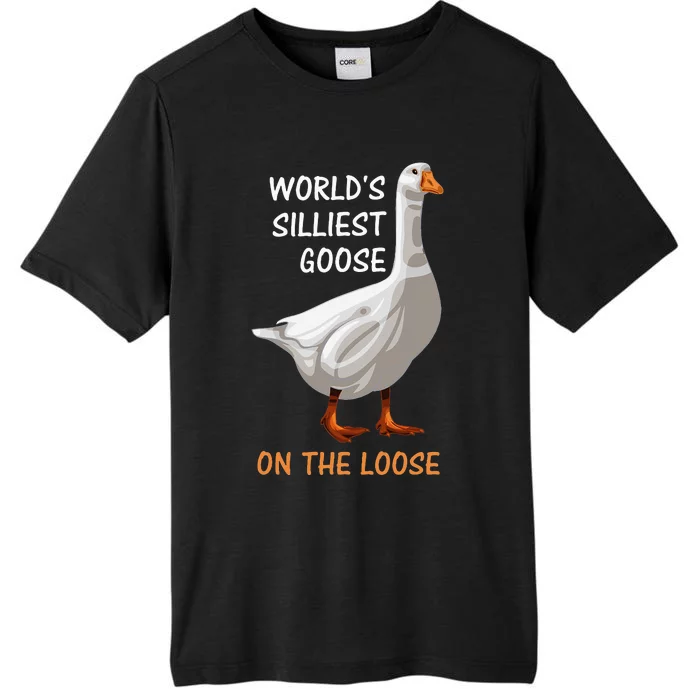 World's Silliest Goose On The Loose Funny Silly ChromaSoft Performance T-Shirt