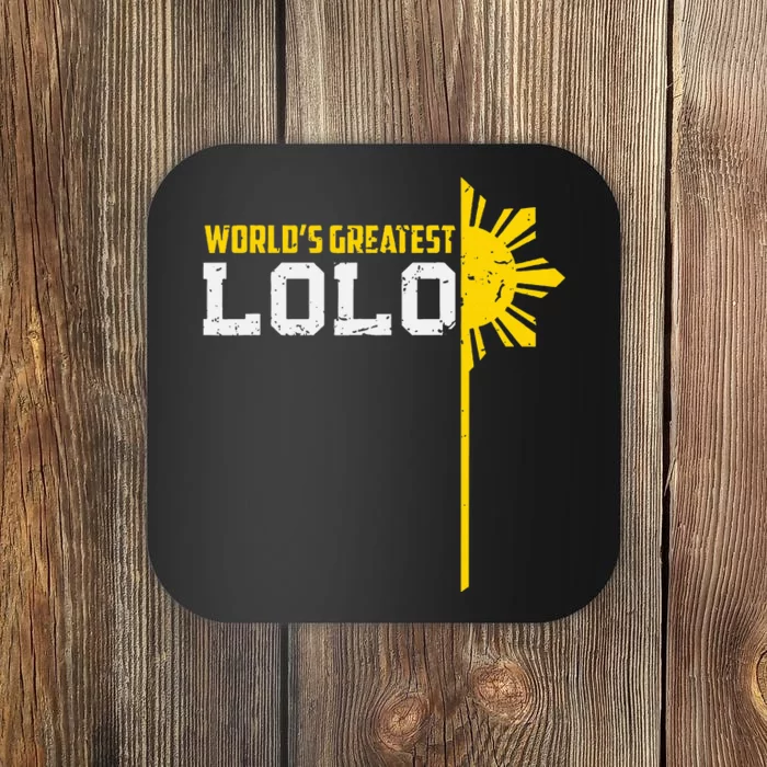 World S Greatest Lolo Filipino Grandpa Gift Coaster