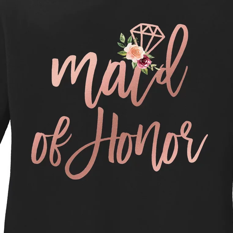 Wedding Shower Gift for Sister from Bride Maid of Honor Ladies Long Sleeve Shirt