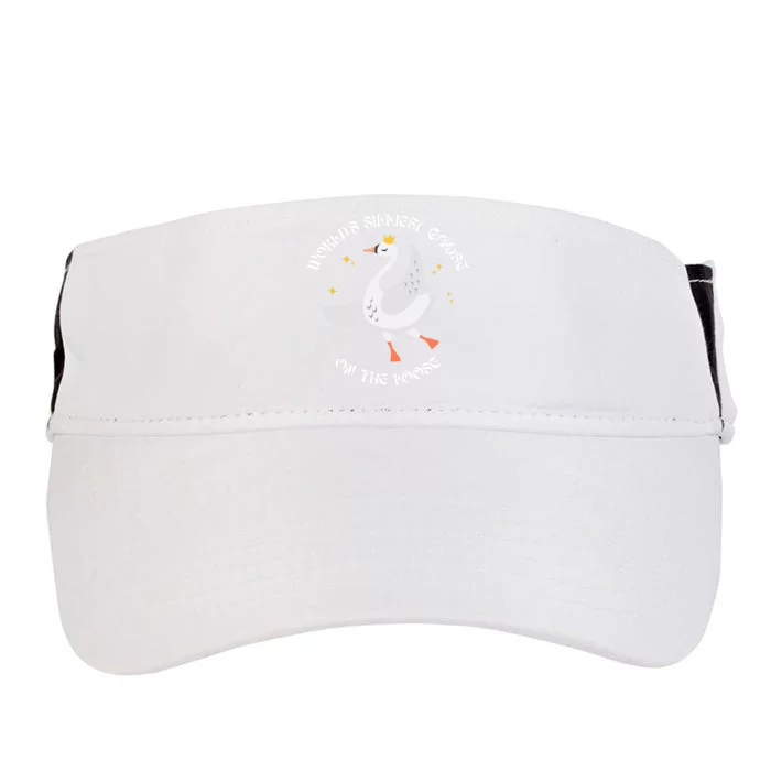 World's Silliest Goose On The Loose Funny Adult Drive Performance Visor