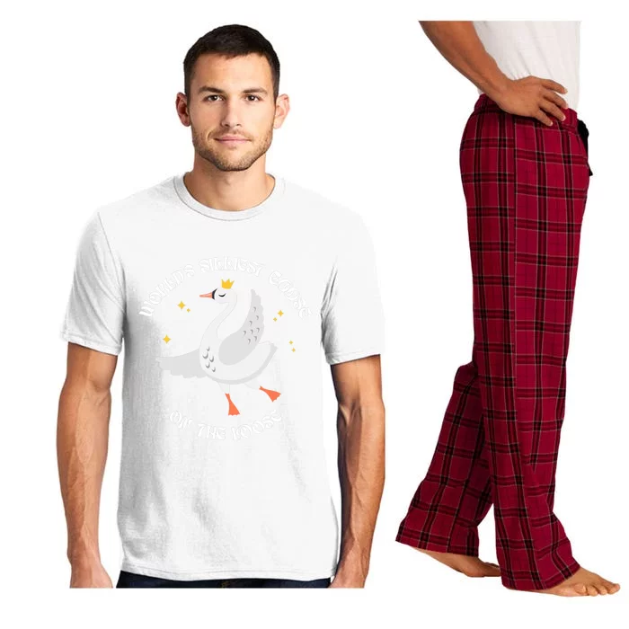 World's Silliest Goose On The Loose Funny Pajama Set