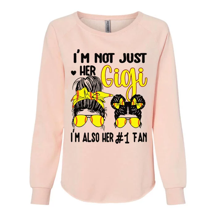 Womens Softball Grandma Gigi Granddaughter Fan Baseball Gigi Womens California Wash Sweatshirt