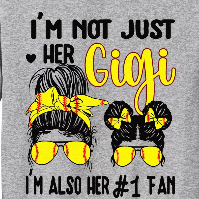 Womens Softball Grandma Gigi Granddaughter Fan Baseball Gigi Tall Sweatshirt