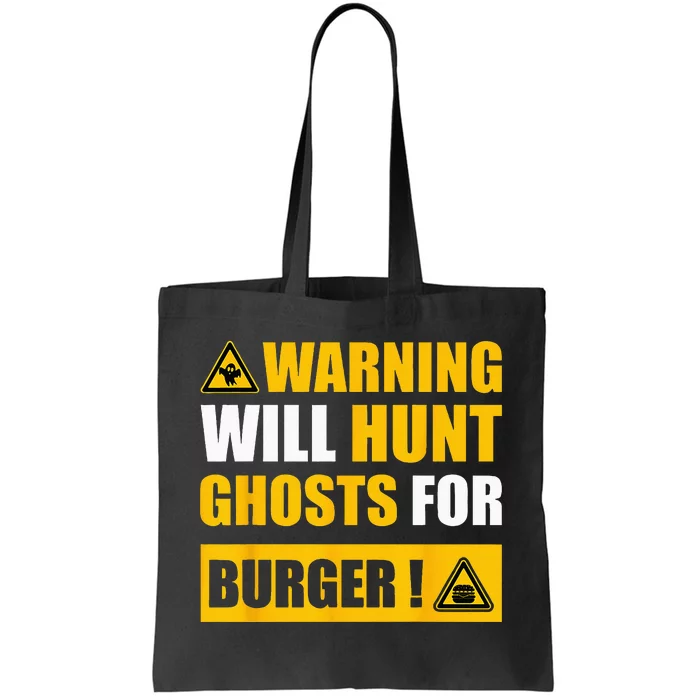 Warning Sign Ghost Hunting EVP Halloween Tote Bag