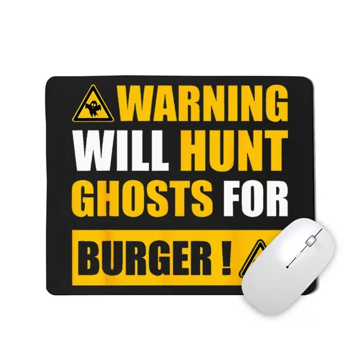 Warning Sign Ghost Hunting EVP Halloween Mousepad