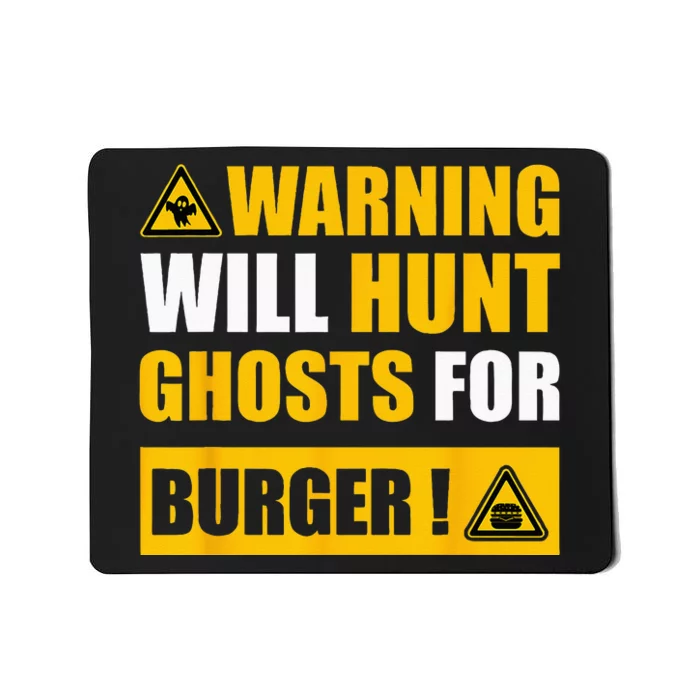 Warning Sign Ghost Hunting EVP Halloween Mousepad