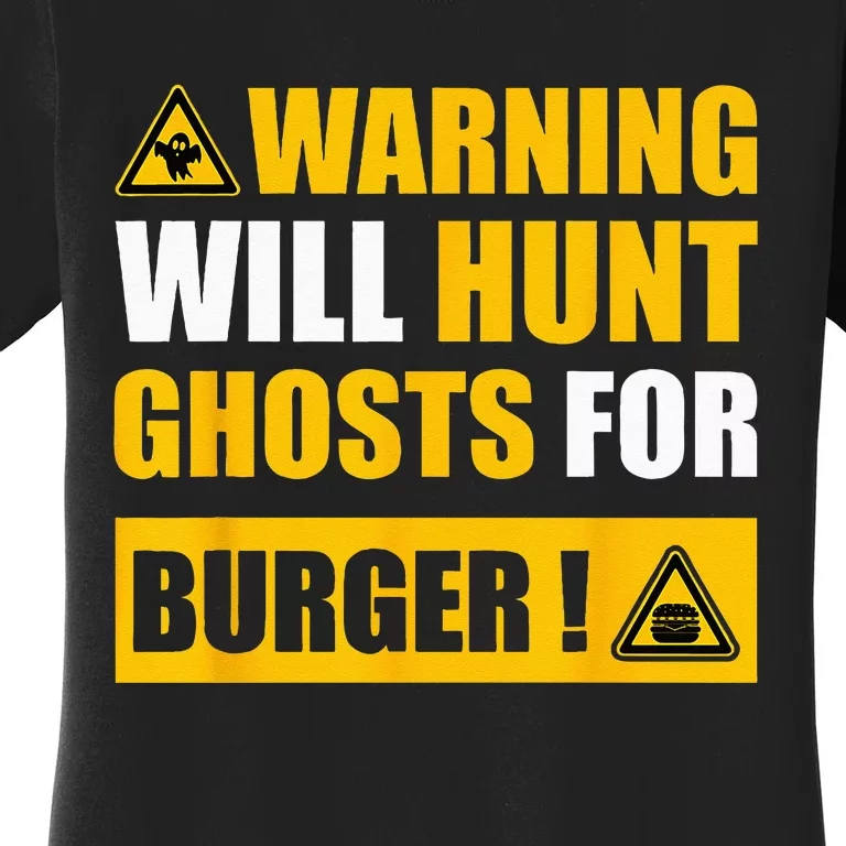 Warning Sign Ghost Hunting EVP Halloween Women's T-Shirt